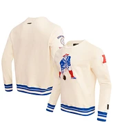 Men's Pro Standard Cream New England Patriots Retro Classics Fleece Pullover Sweatshirt