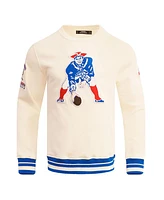 Men's Pro Standard Cream New England Patriots Retro Classics Fleece Pullover Sweatshirt