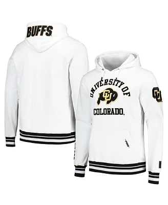 Men's Pro Standard White Colorado Buffaloes Classic Stacked Logo Pullover Hoodie