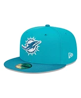 Men's New Era Aqua Miami Dolphins Active Ballistic 59FIFTY Fitted Hat