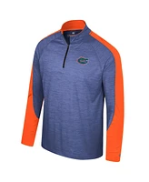 Men's Colosseum Royal Florida Gators Langmore Raglan Quarter-Zip Top