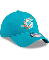 Women's New Era Aqua Miami Dolphins Gameday Flower 9TWENTY Adjustable Hat