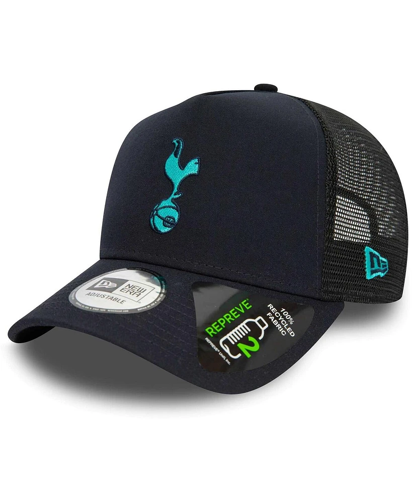 Men's New Era Navy Tottenham Hotspur Essential 9FORTY Trucker Adjustable Hat