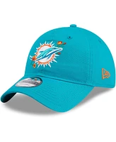 Women's New Era Aqua Miami Dolphins Gameday Flower 9TWENTY Adjustable Hat