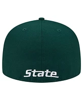 Men's New Era Green Michigan State Spartans Throwback 59FIFTY Fitted Hat