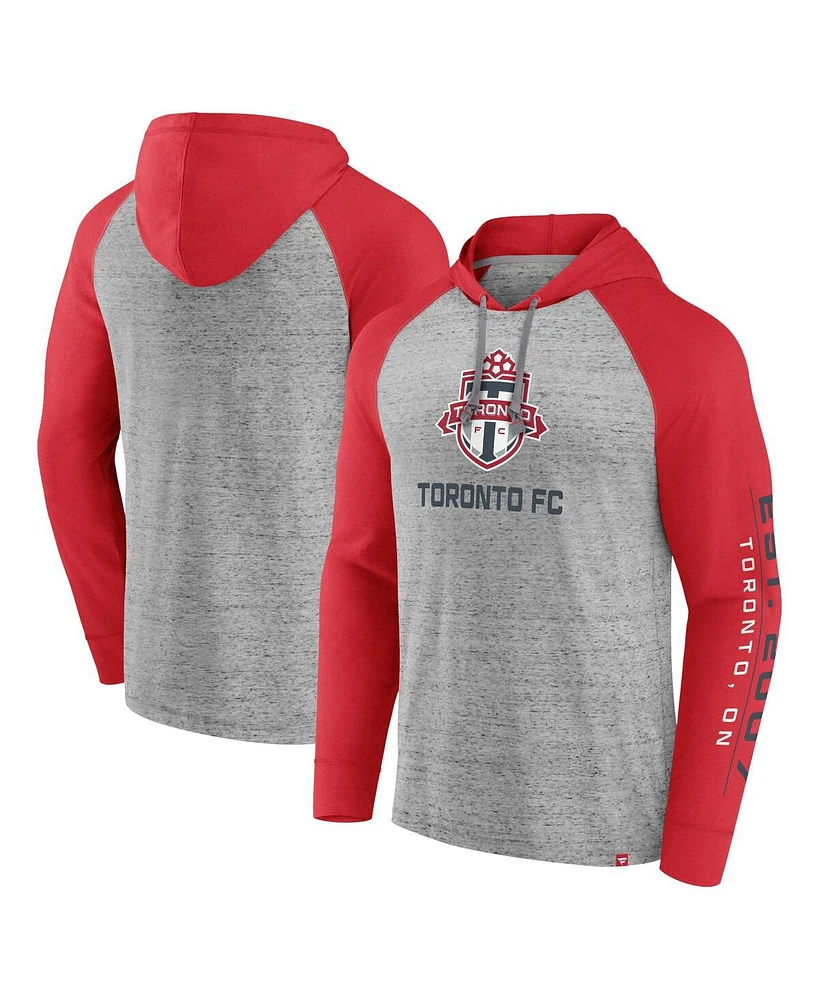 Men's Fanatics Steel Toronto Fc Deflection Raglan Pullover Hoodie