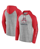 Men's Fanatics Steel Toronto Fc Deflection Raglan Pullover Hoodie