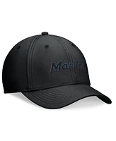 Men's Nike Black Miami Marlins Evergreen Performance Flex Hat