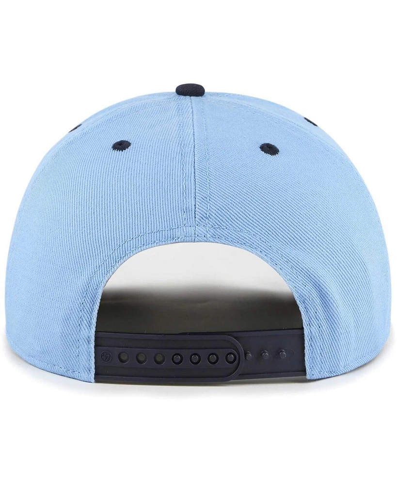 Men's '47 Brand Carolina Blue North Carolina Tar Heels Double Header Hitch Adjustable Hat