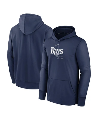 Men's Nike Navy Tampa Bay Rays Authentic Collection Practice Performance Pullover Hoodie