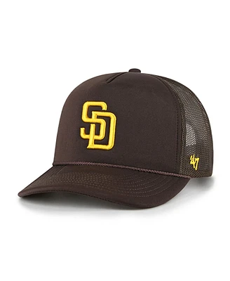 Men's '47 Brand Brown San Diego Padres Foamo Trucker Snapback Hat