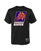 Big Boys Mitchell & Ness Black Phoenix Suns Hardwood Classics Retro Logo T-shirt