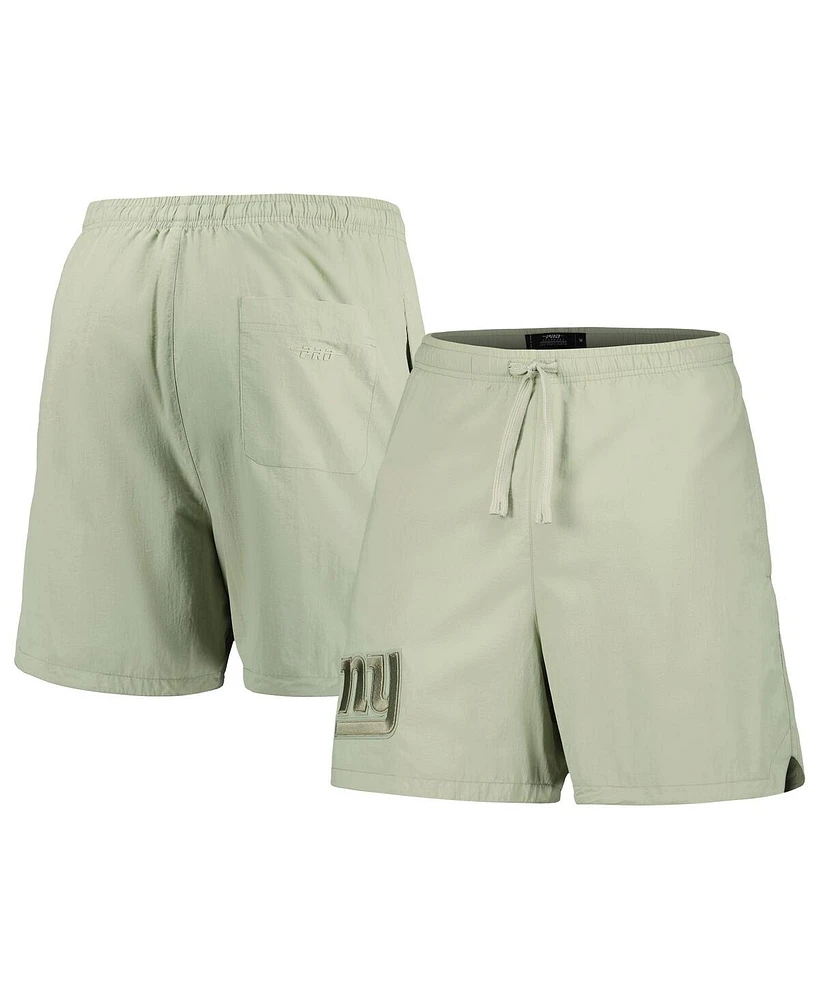 Men's Pro Standard Light Green New York Giants Neutrals 2.0 Woven Shorts