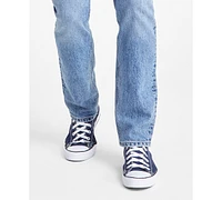 Sun + Stone Men's Straight Fit Tufts Blue Jeans, Created for Macy's