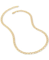 Italian Gold Polished Solid Mariner Link 22" Chain Necklace (6-1/6mm) in 10k Gold