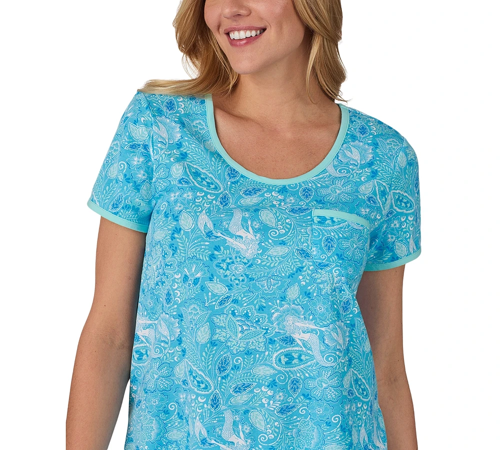 Cuddl Duds Women's 2-Pc. Printed Shortie Boxer Pajamas Set