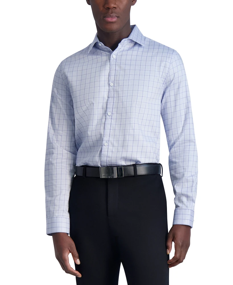 Karl Lagerfeld Paris Men's Slim-Fit Windowpane Woven Shirt