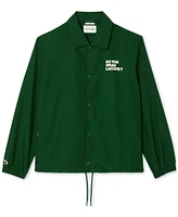 Lacoste Men's Lightweight Snap-Front Coach Jacket