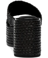 Wild Pair Niftyy Woven Espadrille Platform Wedge Slide Sandals, Created for Macy's