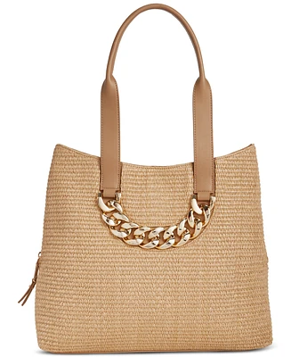 I.n.c. International Concepts Trippii Medium Straw Chain Tote, Created for Macy's