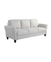 Lifestyle Solutions 80.3" W Microfiber Wilshire Sofa with Rolled Arms