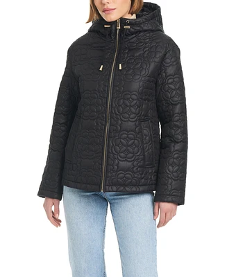 kate spade new york Women's Signature Zip-Front Water-Resistant Quilted Jacket