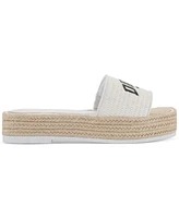 Dkny Womens's Fiona Arch Logo Espadrille Platform Sandals