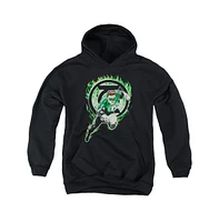 Green Lantern Boys Youth Space Cop Pull Over Hoodie / Hooded Sweatshirt