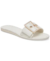 Dolce Vita Women's Dasa Embellished Buckled Slide Flat Sandals