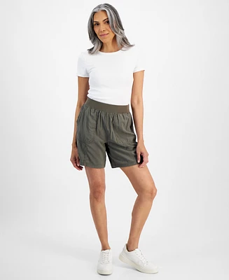 Style & Co Petite Mid Rise Pull-On Shorts, Created for Macy's