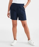 Style & Co Petite Mid Rise Pull-On Shorts, Created for Macy's