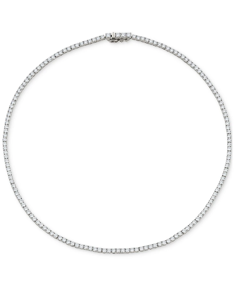 Eliot Danori Rhodium-Plated Cubic Zirconia 16" Tennis Necklace, Created for Macy's