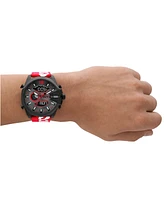 Diesel Men's Mega Chief Digital Red Leather Watch 51mm