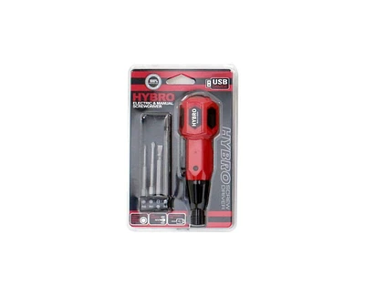 Kproduct4u Hybro 3.6V Usb Electric and Manual Duo Screw Driver with 4 bits