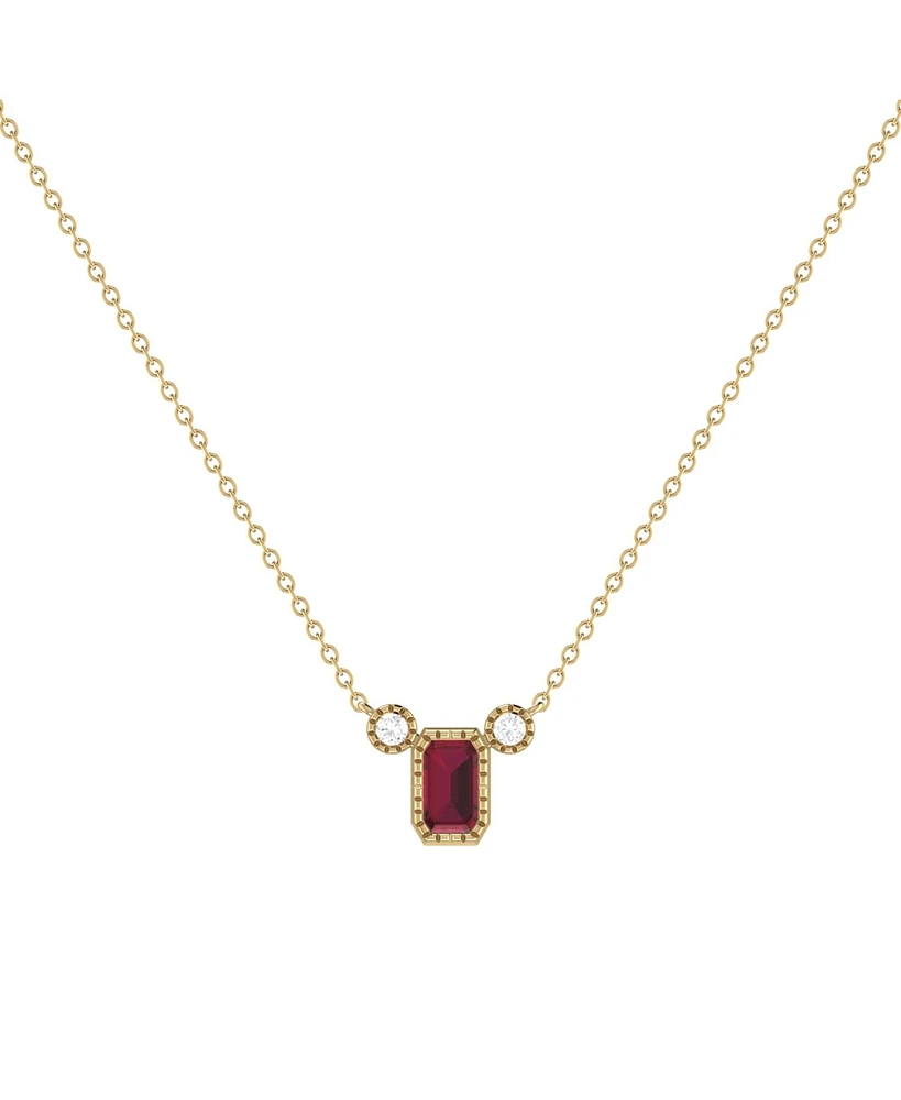 LuvMyJewelry Emerald Cut Ruby Gemstone