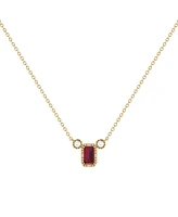 LuvMyJewelry Emerald Cut Ruby Gemstone