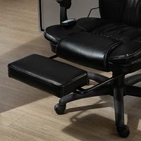 Simplie Fun Vinsetto High Back Massage Office Chair, 6-Point Vibration, Pu Leather, Reclining & Swivel, Black