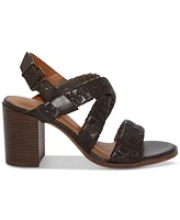 Lucky Brand Women's Dabene Woven Strappy Slingback Block-Heel Sandals