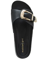 Madden Girl Brookk Buckled Footbed Slide Flat Sandals