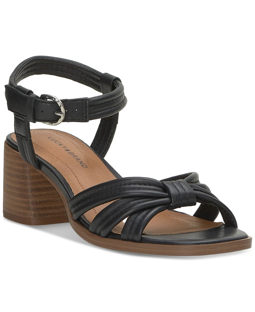 Lucky Brand Women's Jolenne Adjustable Strap Block-Heel Sandals