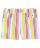 Tommy Hilfiger Big Girls Striped Denim Shorts