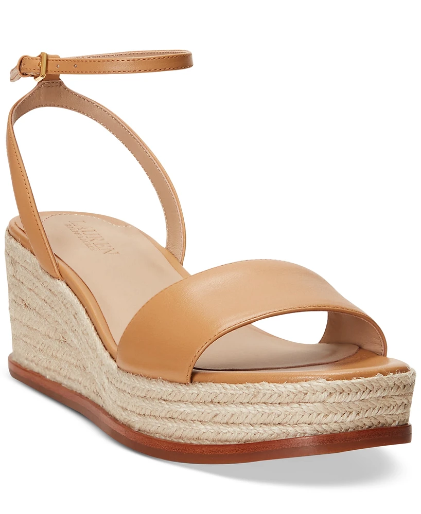 Lauren Ralph Women's Leona Espadrille Platform Wedge Sandals