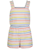 Tommy Hilfiger Toddler Girls Striped Terry Romper