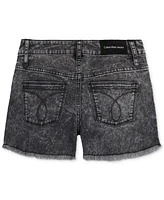 Calvin Klein Big Girls Boyfriend Cut-Off Denim Shorts