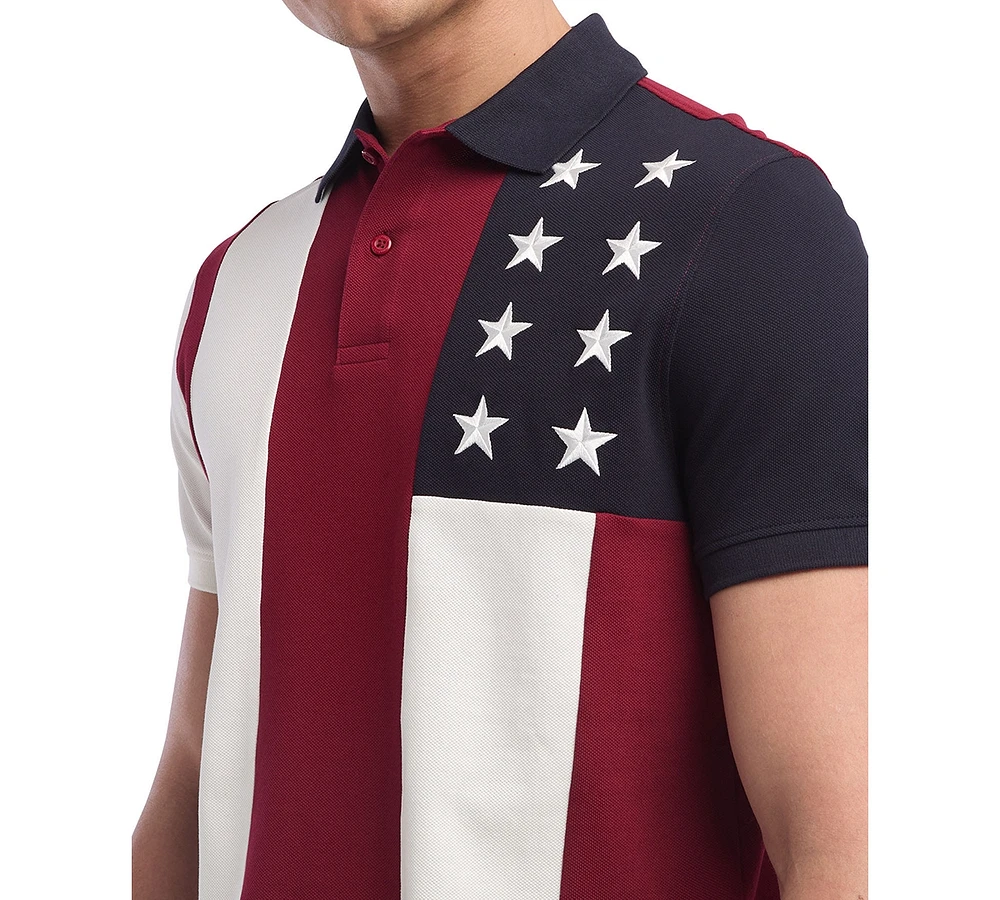Tommy Hilfiger Men's Americana Flag Polo Shirt