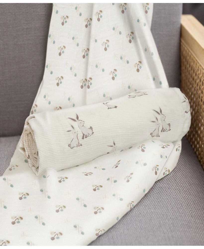 Crane Baby Cotton Bunny Single Swaddle