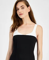 Rachel Roy Alessia Contrast Scuba Crepe Dress