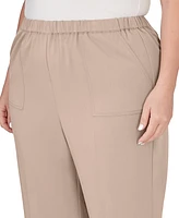 Alfred Dunner Plus Size Tuscan Sunset Twill Average Length Pant