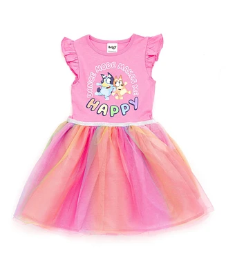 Bluey Toddler Girls Bingo Tulle Dress Pink