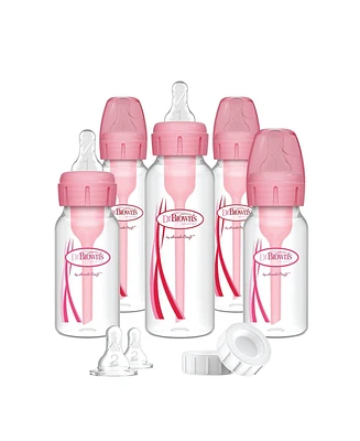 Dr. Brown's 17 Piece Anti-Colic Options+ Baby Bottle Newborn Feeding Set - Pink
